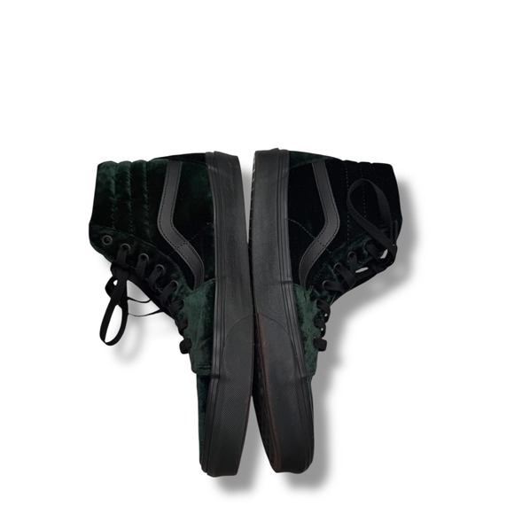 Vans Sk8-Hi Velvet Sneakers Women's Size 11 Dark Green High Top Casual‎ - Picture 3 of 9